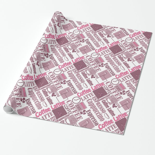 Papier Cadeau Aimer le café (Déroulé)