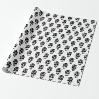 Papier Cadeau Aimez-moi crâne Wrapping_white