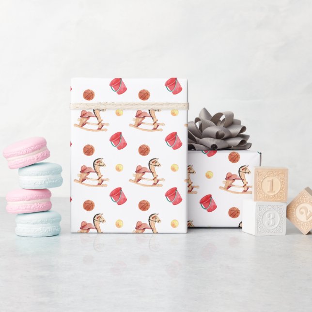 Papier Cadeau Aire de jeux colorée  (Baby Shower)