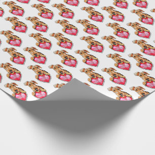 Papier Cadeau Airedale Terrier Be Mine