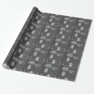 Papier Cadeau Ajouter un nom Merci Tableau craie Emballage cadea