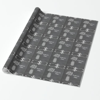 Papier Cadeau Ajouter un nom Merci Tableau craie Emballage cadea