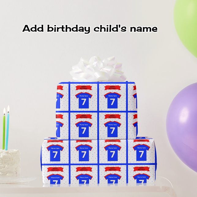 Papier Cadeau Ajouter un t-shirt de 7e anniversaire (Créateur téléchargé)
