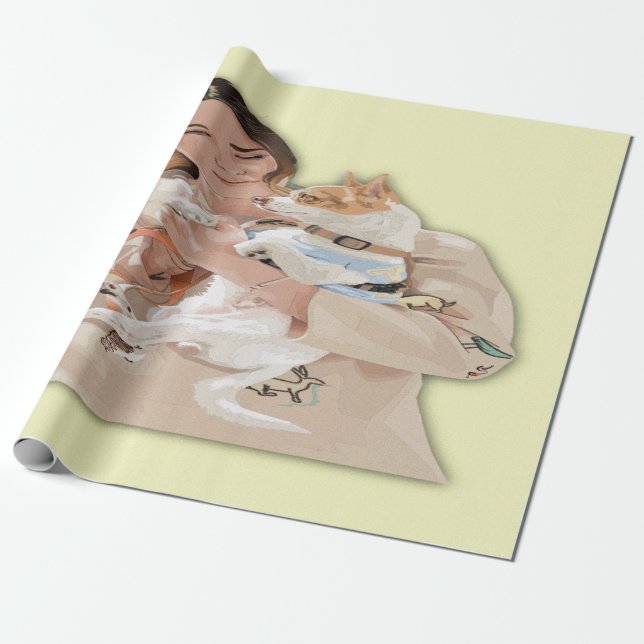 Papier Cadeau Ajouter une photo personnalisée (Déroulé)