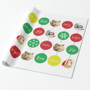 Papier Cadeau Ajouter votre propre chaton Cute photo Noël