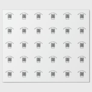 Papier Cadeau Ajoutez votre texte personnalisé code QR de l'entr
