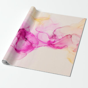 Papier Cadeau Alcool encre texture marine. L'art contemporain.