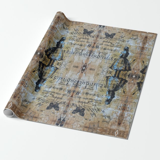 Papier Cadeau Alice au pays des merveilles (Déroulé)