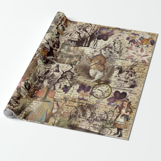 Papier Cadeau Alice Au Pays Des Merveilles (Déroulé)