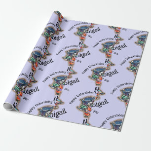 Papier Cadeau Alice au Pays des Merveilles Chapelier Fou Tasses 
