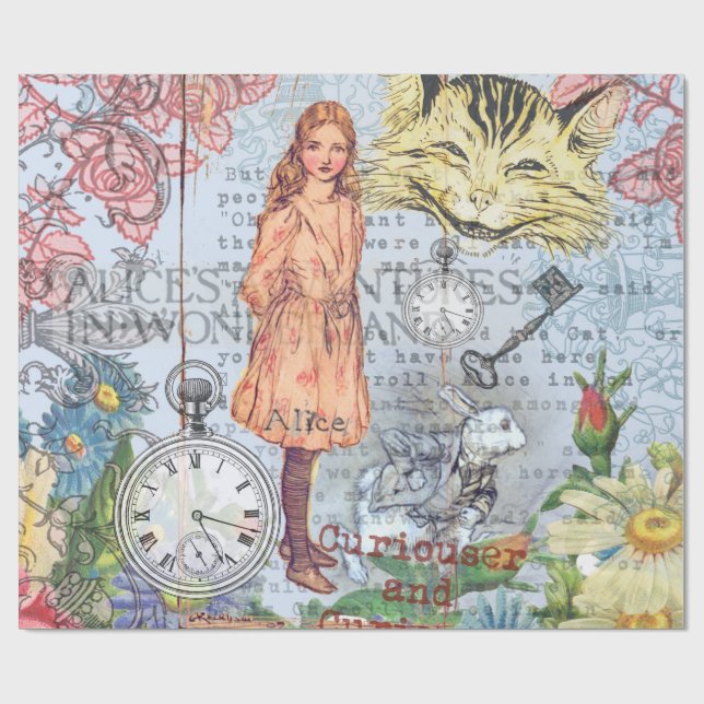 Papier Cadeau Alice au pays des merveilles Classique Cheshire Ra (Plat)