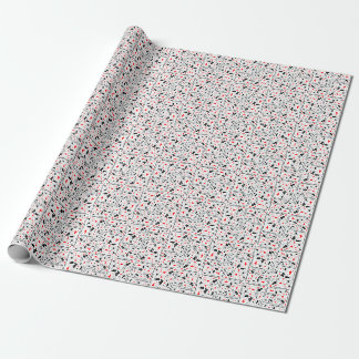 Papier Cadeau Alice au pays des merveilles en noir blanc rouge s