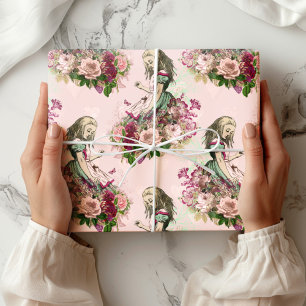 Papier Cadeau Alice In Wonderland Tea Time Wrapper Paper