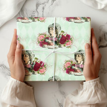 Alice In Wonderland Tea Time Wrapper Paper