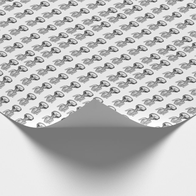 Papier Cadeau Alien gris (Coin)