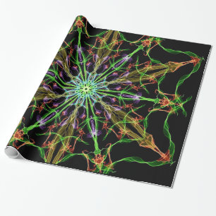Papier Cadeau Alien Spider Web Mandala Cadeaux d'araignée