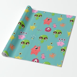 Papier Cadeau Aliens Space Cute