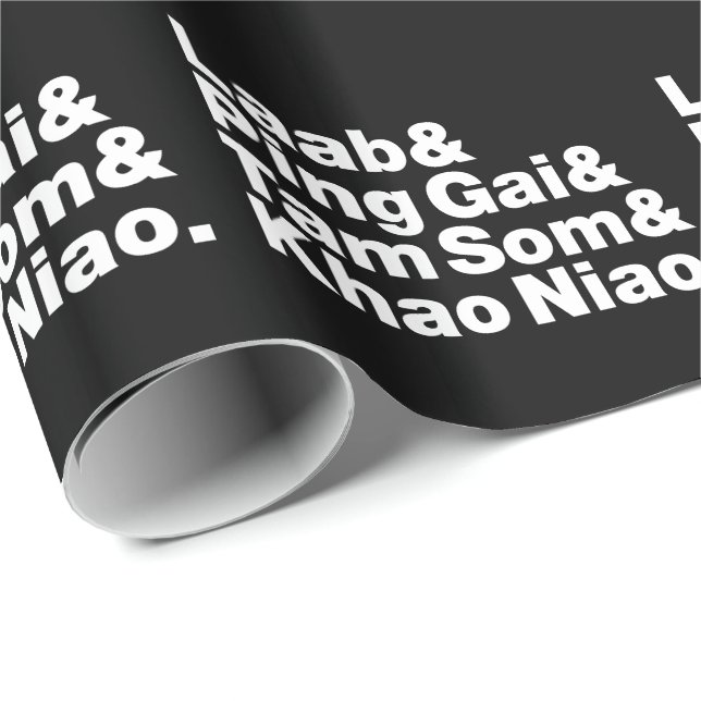 Papier Cadeau Alimentation de la rue laotienne (Coin rond)