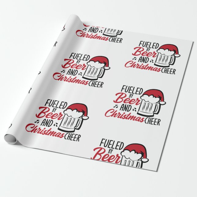 Papier Cadeau Alimenté par la bière et la fête de Noël (Déroulé)