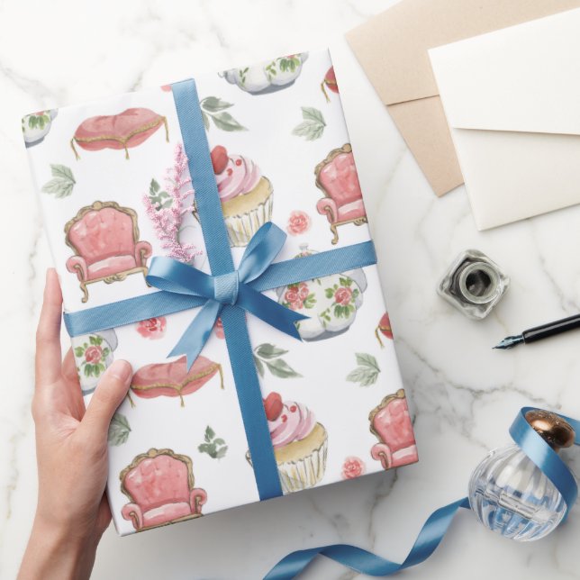 Papier Cadeau Alisa aquarelle en Motif Wonderland (Cadeaux)