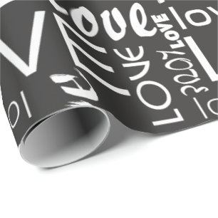 Papier Cadeau Alive Black and White Gallery Love Words Art