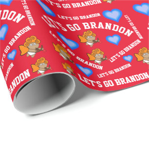 PAPIER CADEAU ALLEZ LE JOUR DE BRANDON CUPID VALENTINE'S DAY WRA