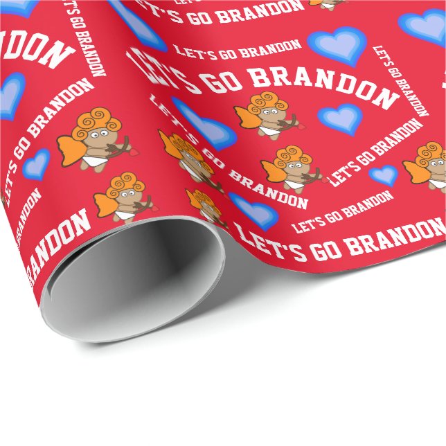 PAPIER CADEAU ALLEZ LE JOUR DE BRANDON CUPID VALENTINE'S DAY WRA (Coin rond)