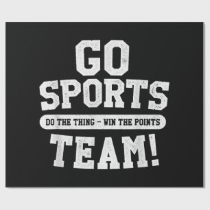 Papier Cadeau Allez l'équipe sportive ! Sports amusants