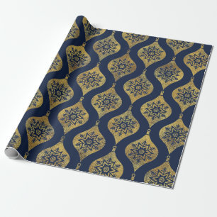Papier Cadeau Allin Gray "VINTAGE BLUE & OR ORNAMENT"