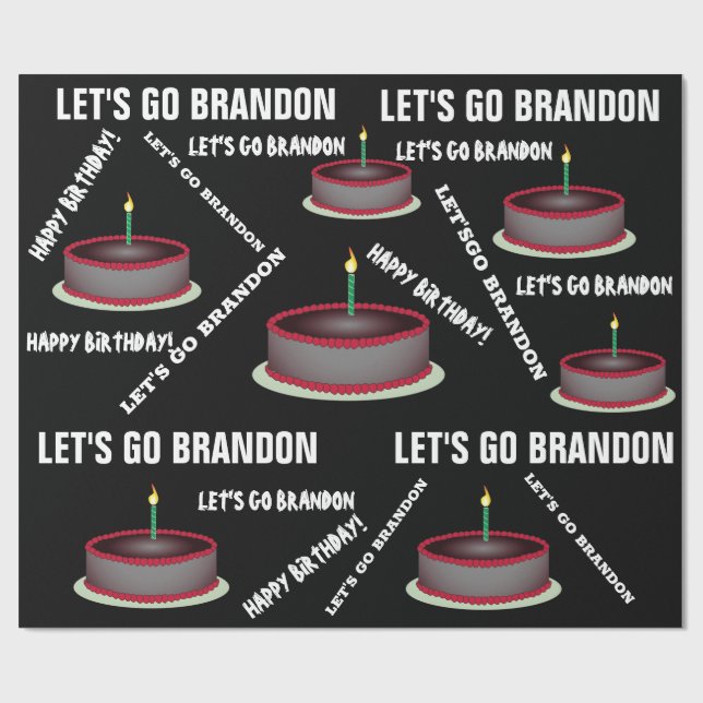 Papier Cadeau ALLONS BRANDON BANTHDAY Wrapping Paper. (Plat)