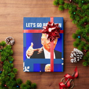 Papier Cadeau ALLONS BRANDON CHRISTMAS TRUMP Papier à envelopper