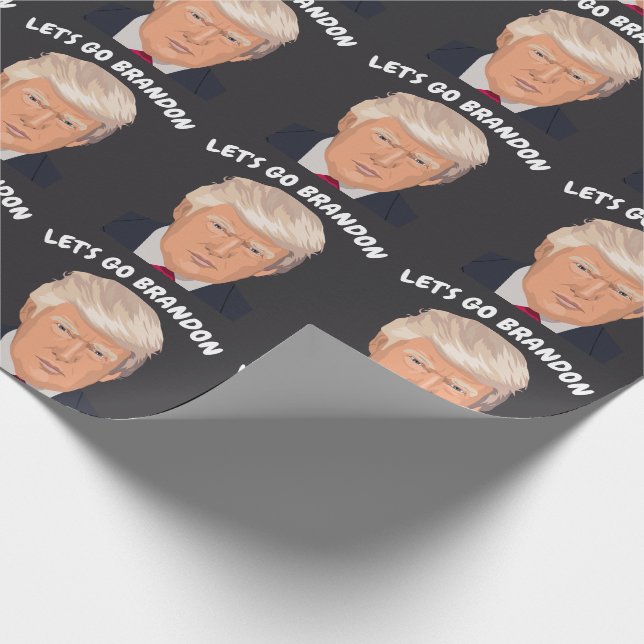 PAPIER CADEAU ALLONS BRANDON DONALD TRUMP TOUTE OCCASION (Coin)
