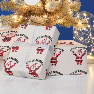 PAPIER CADEAU ALLONS BRANDON ! FUNNY CHRISTMAS PÈRE NOËL WRAPP