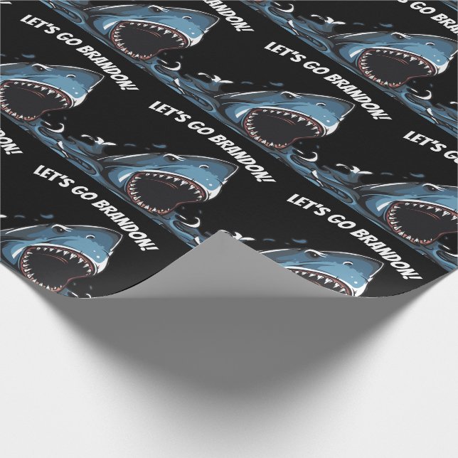PAPIER CADEAU ALLONS BRANDON SHARK WRAPPING PAPER (Coin)
