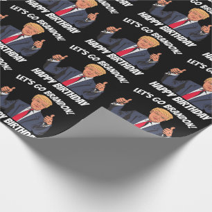 PAPIER CADEAU ALLONS BRANDON TRUMP LIVRE D'ANNIVERSAIRE D'ANNIVE