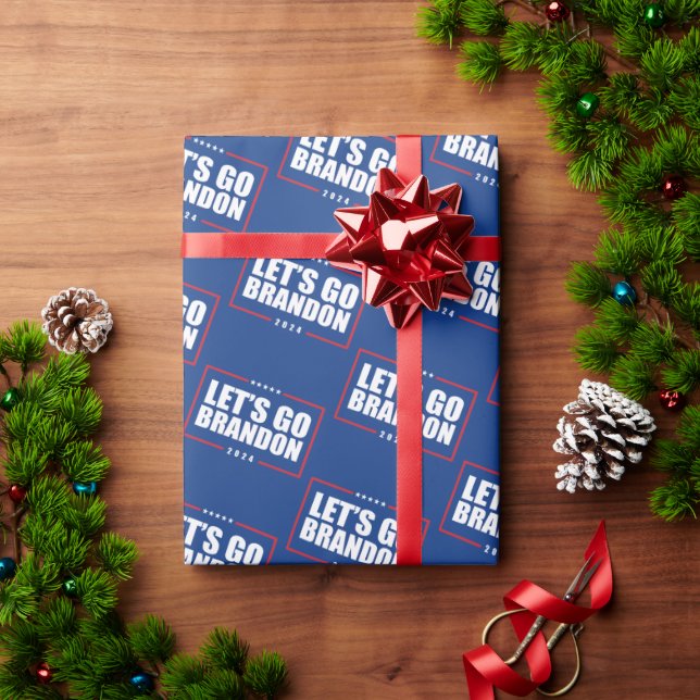 Papier Cadeau Allons-y Brandon Wrapping Paper. (Cadeau de vacances)