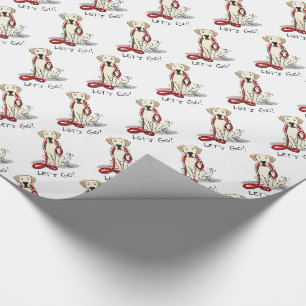 Papier Cadeau Allons-y ! Yellow Lab Labrador Retriever Dog Cute
