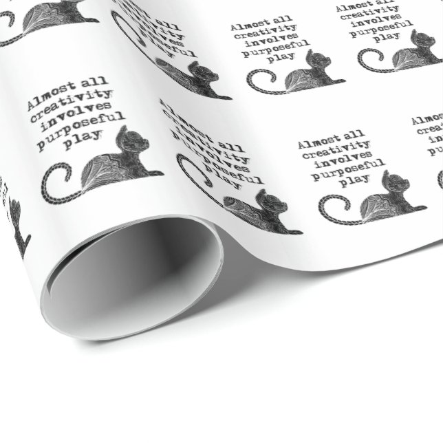 Papier Cadeau Almost all creativity implives purposeful play I (Coin rond)