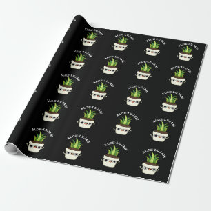Papier Cadeau Aloe-llujah Funny Aloe Vera Pun Dark BG