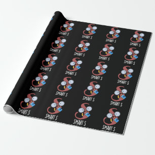 Papier Cadeau Alphabet S drôle de jeu de mots Smart S Fond sombr