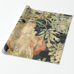 Papier Cadeau Alphonse Mucha - Alphonse