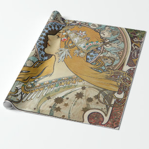 Papier Cadeau Alphonse Mucha Zodiac restauré