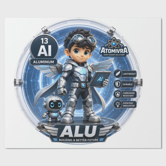 Papier Cadeau Aluminium  ATOMIVRA (Plat)