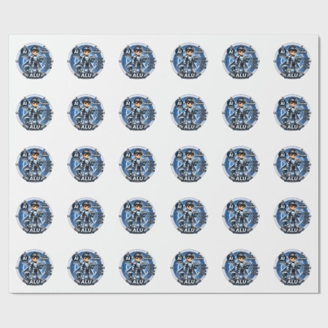 Papier Cadeau Aluminium ATOMIVRA ANNIVERSAIRE (Plat)