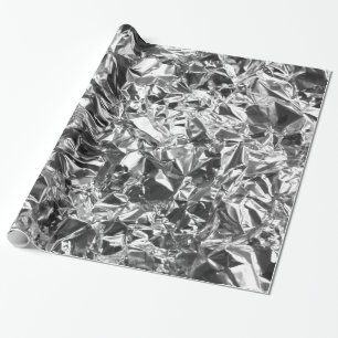 Papier Cadeau Aluminium Foil Design couleur argent