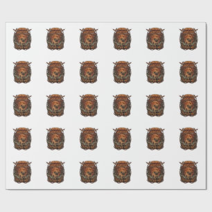 Papier Cadeau Am Night Fear Me Pug Halloween Moon_1
