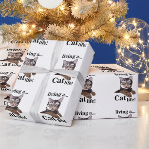 Papier Cadeau Amateur d'animaux drôle de chat