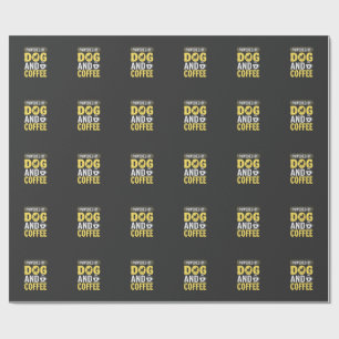 Papier Cadeau Amateur de café chien propulsé par le design