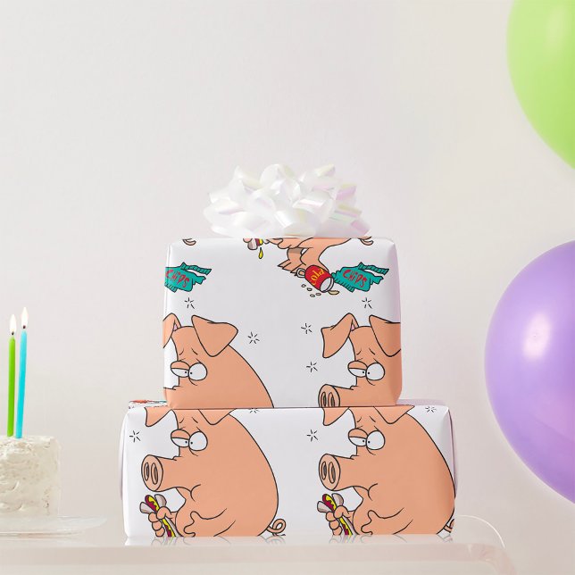 Papier Cadeau Amateur de friandises Cochon dodu (Créateur téléchargé)
