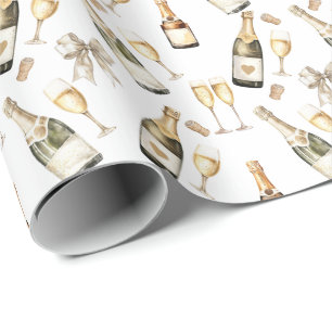 Papier Cadeau Amateur de Prosecco Champagne